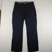 Eddie Bauer Pants Mens 36x34 Black Convertible Performance Tech Chino