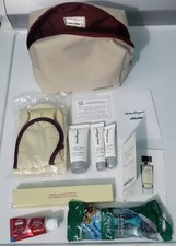 Bolso clutch Salvatore Ferragamo Alitalia Perfume Maquillaje Airlines Magnifica - Nuevo