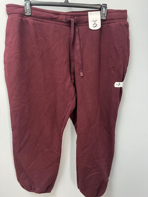 Xersion Maroon Red High Rise Jogger Sweatpants Women's Plus