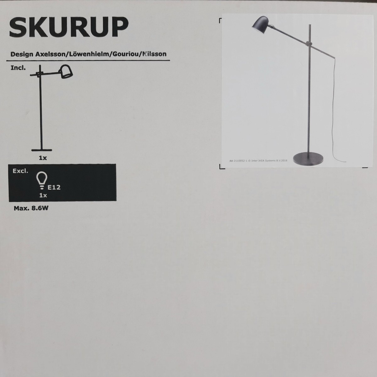 IKEA SKURUP Floor Lamp / Reading Lamp 804.711.24 | eBay