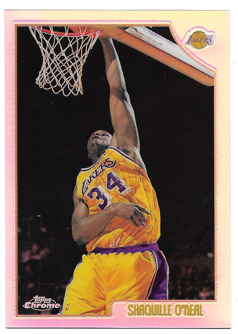 1998-99 Topps Chrome SHAQUILLE  O'NEAL Refractor #175 LOS ANGELES LAKERS