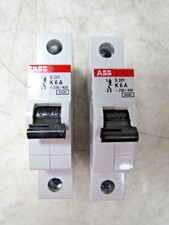 💥2) ABB 6 AMP SINGLE POLE CIRCUIT BREAKER 230/400 VAC S201K6A LOT OF 2