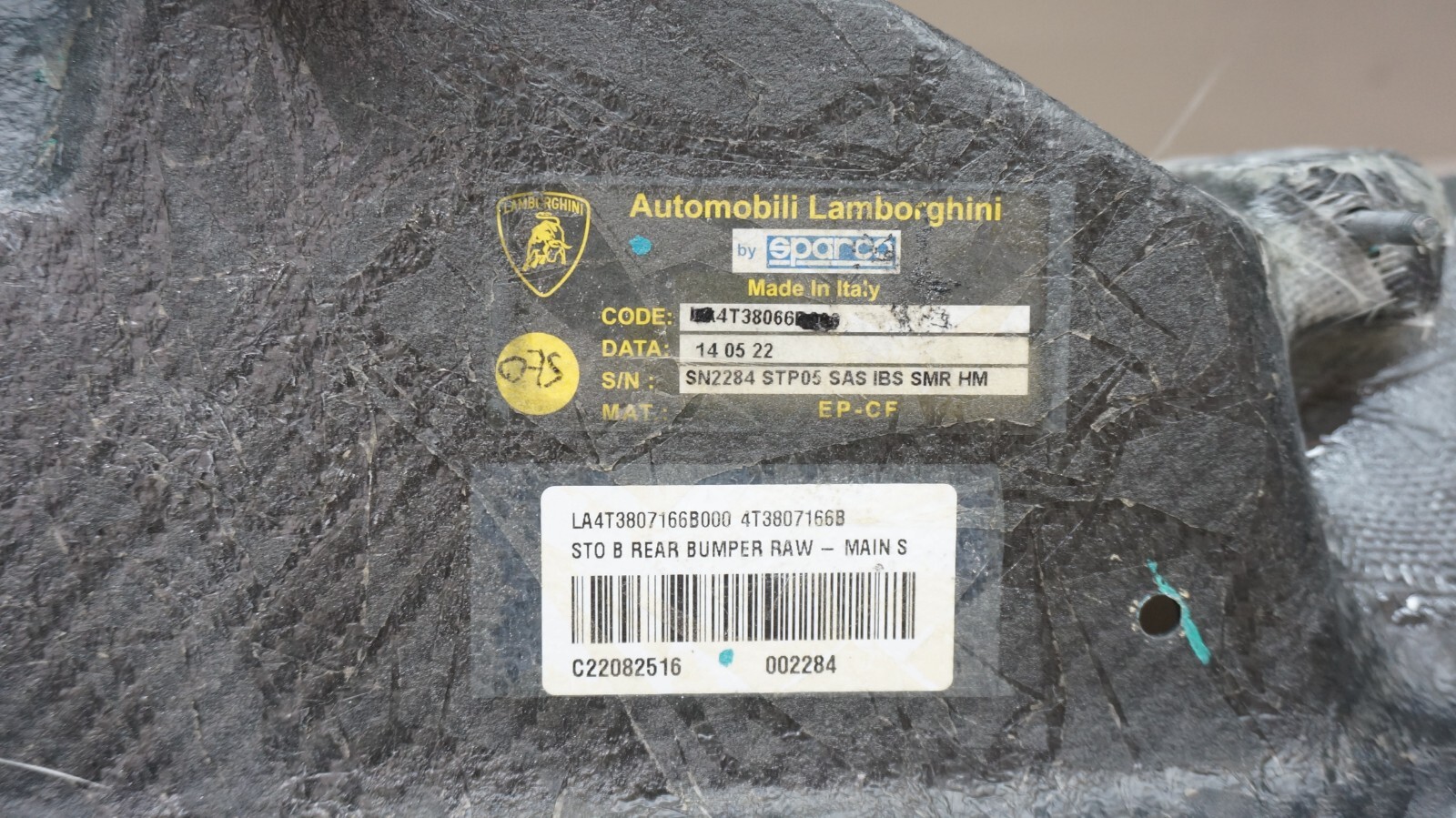 2021-2024 LAMBORGHINI STO REAR BUMPER CARBON FIBER COVER OEM *RECONDITIONED