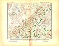 1899  Appalachian Geological Map-Northern Half Chattanooga District Drainage