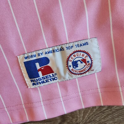 New York Yankees Vintage 90s Pink Russell Athletic Fashion Jersey