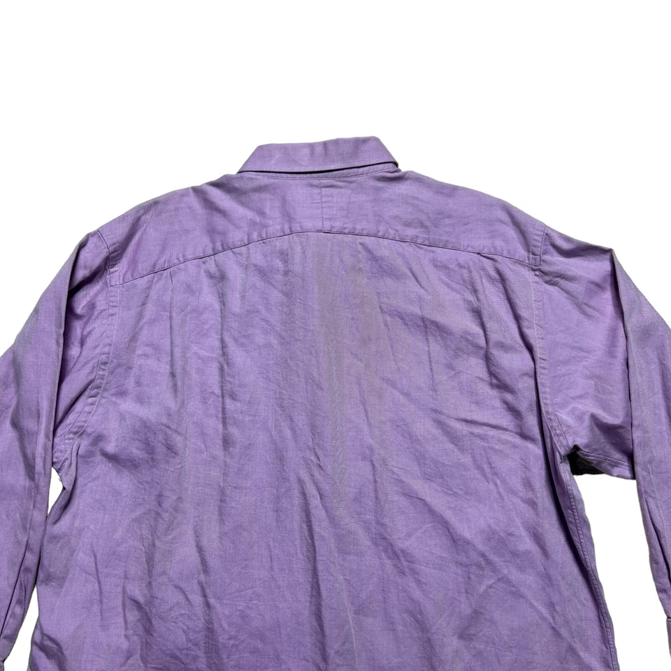 Daniel Cremieux Shirt Mens Size 17 Richard Fit Lavender Button Up Long Sleeve - Image 4 of 4