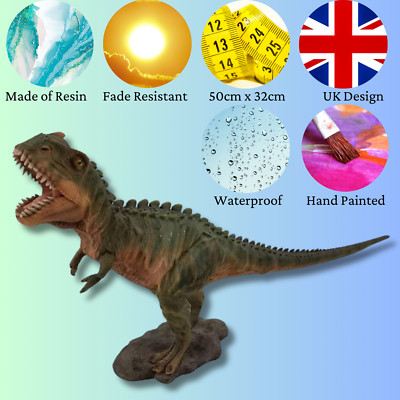 Dinosaurier Garten Ornament 32cm T-Rex Statue Riese Trex Tyrannosaurus Modell Figur