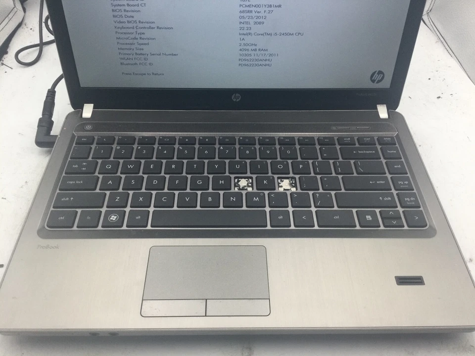 HP PROBOOK 4430s - BOOTS TO BIOS - INTEL I5 2450M - 4GB RAM -READ DESCRIPTION-BB - Image 3 of 4