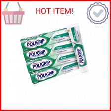 Super Poligrip Zinc Free Denture and Partials Adhesive Cream, 2.4 ounce Pack of