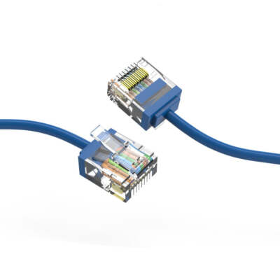 7Ft CAT6A UTP Super-Slim Ethernet Network Cable 32AWG Blue