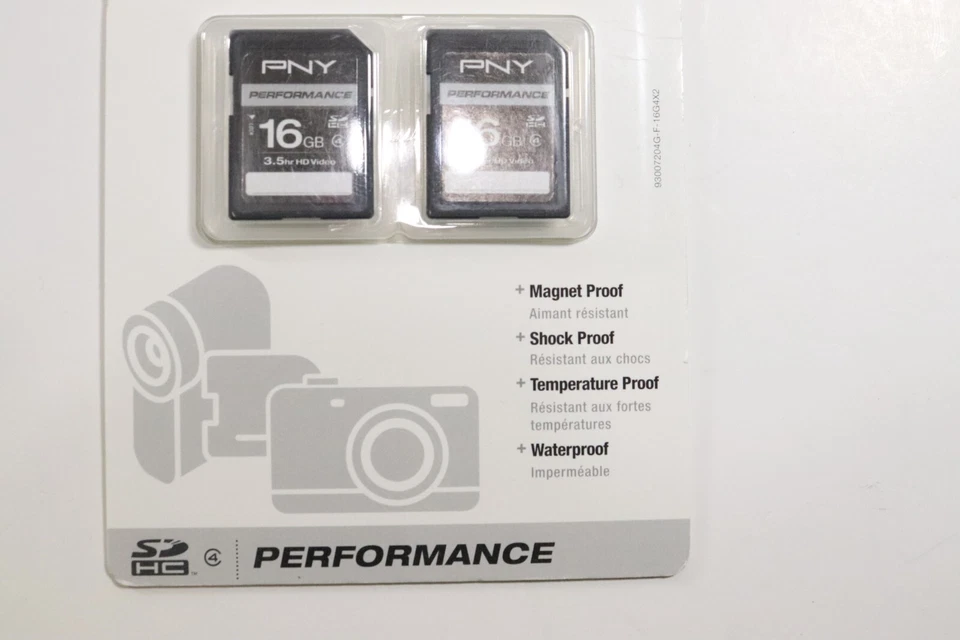 2 Pack 16GB SD Memory Card SDHC Card Slot 3.5 Hour HD Video New Factory Sealed - Image 2 of 4