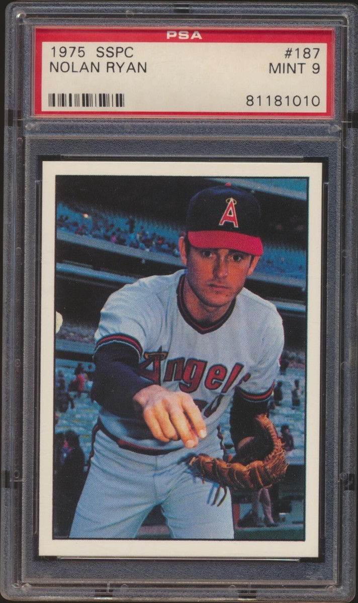 1975 SSPC Nolan Ryan #187 HOF California Angels PSA 9 MINT DEAD