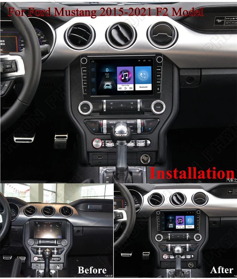 Reproductor estéreo radio 8"" Android 10.1 1+16 GB WiFi para Ford Mustang 2015-21 F2 Foto 4 de 4