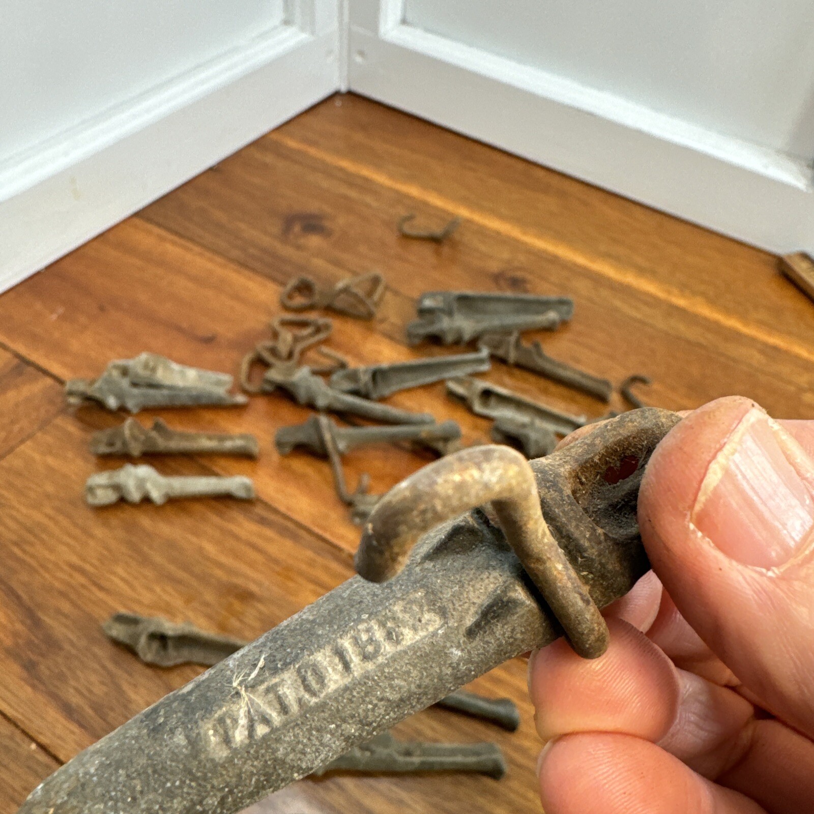 Maple Syrup Sap Bucket Spouts Taps Spiles Cast Iron 1864 Lot 24 Vintage