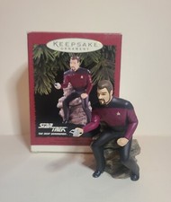 Hallmark 1996 Ornament Commander Riker from Star Trek the Next Generation w/ Box