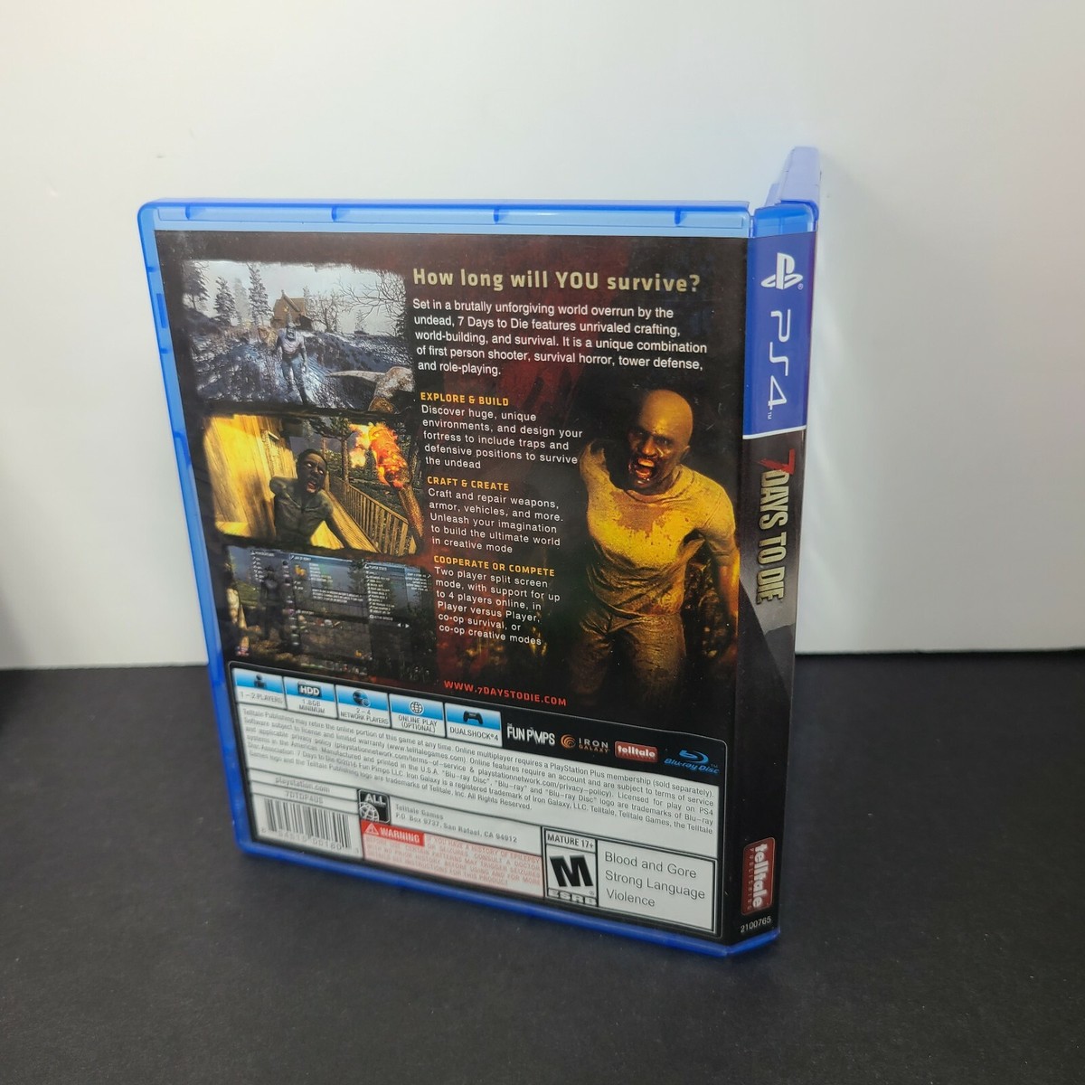 7 Days to Die (Sony PlayStation 4, 2016) Zombie PS4 Complete CIB