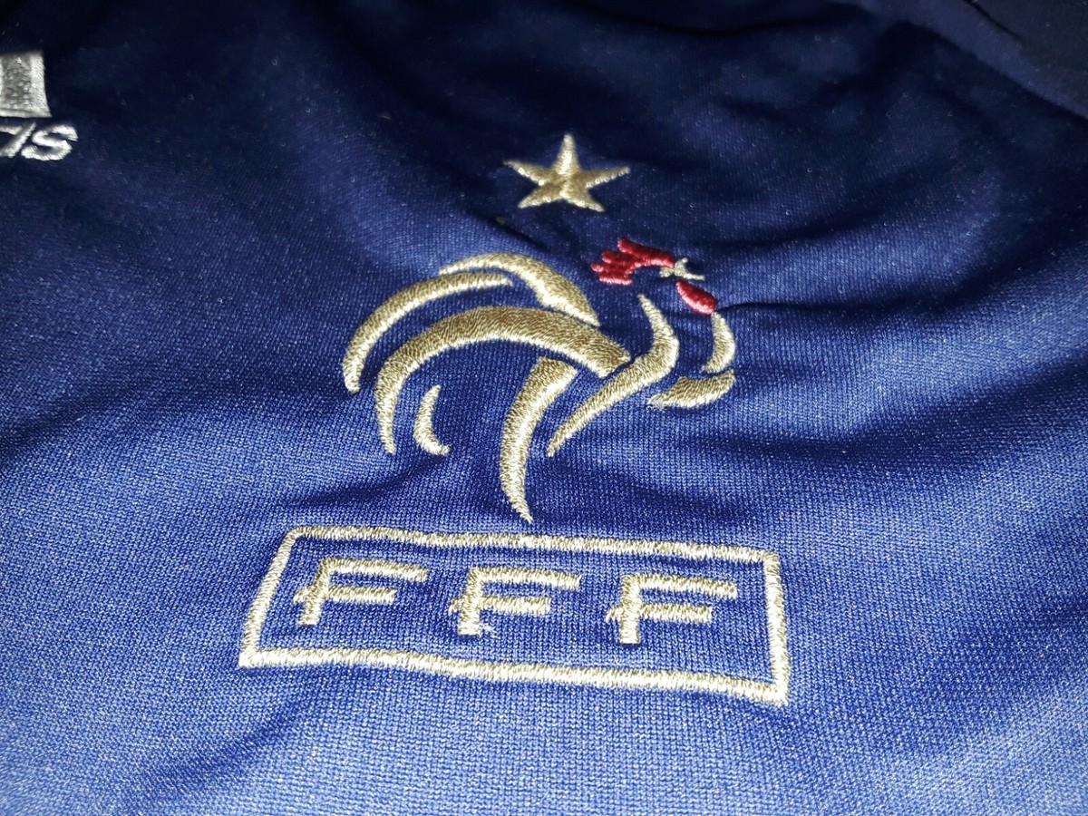 Maillot Adidas équipe De France Domicile 2009/2010 – Bleu, Taille XL, Occasion