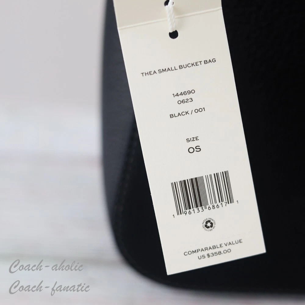 Borsa a tracolla Tory Burch Thea nuova con etichette in pelle nera