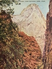 Mountain of Mystery from the Narrows Zion National Park Utah Postcard Unposted