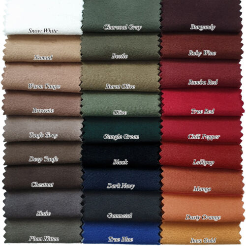 Soft Brushed Sueded Cotton Velveteen Fabric Jacket Hat Bag Pants Upholstery 58"w - Afbeelding 1 van 40