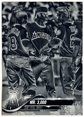 2018 Topps Update Albert Pujols Mr. 3,000 SP Negative Parallel Angels #US102