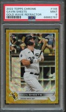 BB - 2022 Topps Chrome - Gold Wave Ref - #146 - Gavin Sheets - PSA 9