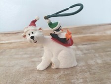 1995 Hallmark POLAR COASTER  PENGUIN  BEAR Keepsake Ornament