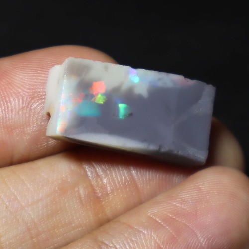 17.00 Carat Black Australian Opal Lightning Ridge Rough Natural Opals 24X12X6MM - Picture 3 of 8