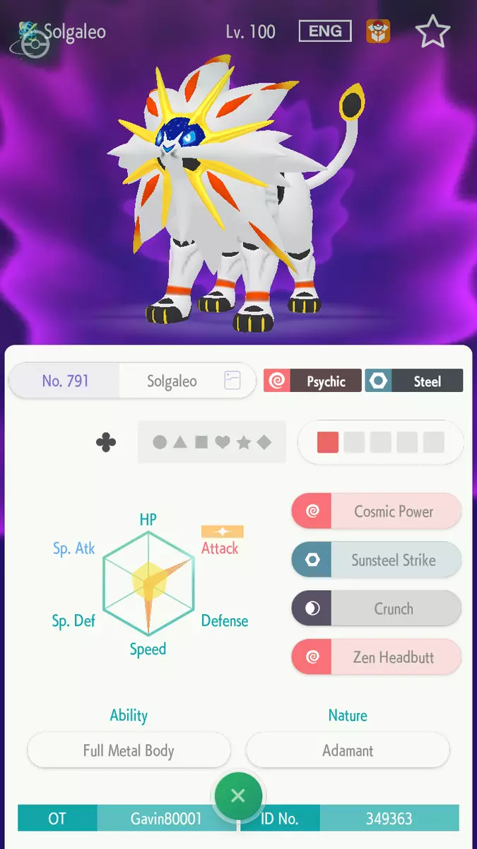 SOLGALEO LUNALA NECROZMA Shiny 6IV Events Bundle / Pokemon 