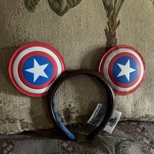 Disney Parks Captain America Super Soldier Marvel Mouse Ears Headband 2021