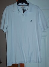 Medium NWT Men's Nautica White SS Polo Shirt