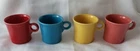 Fiesta Ware Coffee Cups Mugs Ring Handle Homer Laughlin HLC USA  - Set of 4