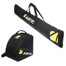 Ski and Boot Bag Combo, Padded Snow Ski Bags for Air A-Yellow No Padded