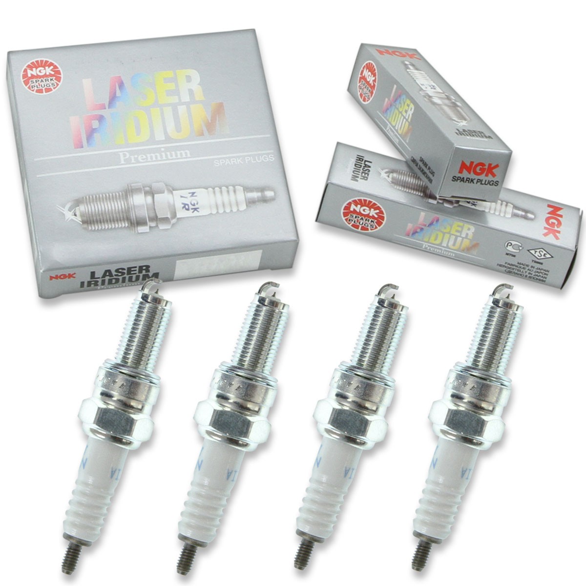 4pcs NGK 4708 Laser Iridium CR8EIA-10 Motorcycle Spark Plug Tune Up Kit Set jr