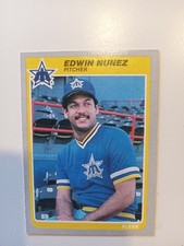 ⚾️ 1985 Fleer #496 Edwin Nunez Seattle Mariners FREE SHIPPING ⚾️
