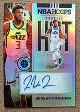 2019-20 Hoops Hot Signatures Prizm Autograph Justin Wright-Foreman Rookie #HS-JW