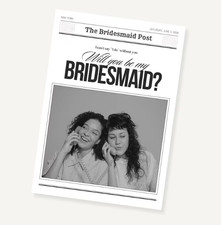 Personalised Photo Bridesmaid Bridal Proposal Card A6 Custom Maid of Honour Gift