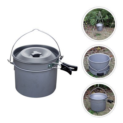 1 Set Portable Outdoor Camping Topf Set 5-6 Person Pot Kombination Picknicktöpfe