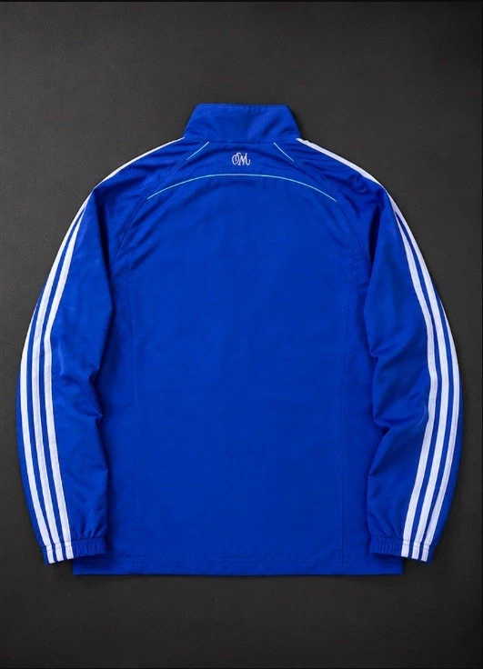 adidas Olympique Marseille Herren Trainingsjacke blau/weiß M Reißverschluss - Bild 2 von 4