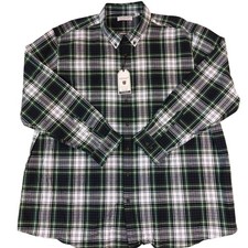 Roundtree  Yorke Portuguese Flannel Plaid Tall Man Shirt Button Down Size 4X