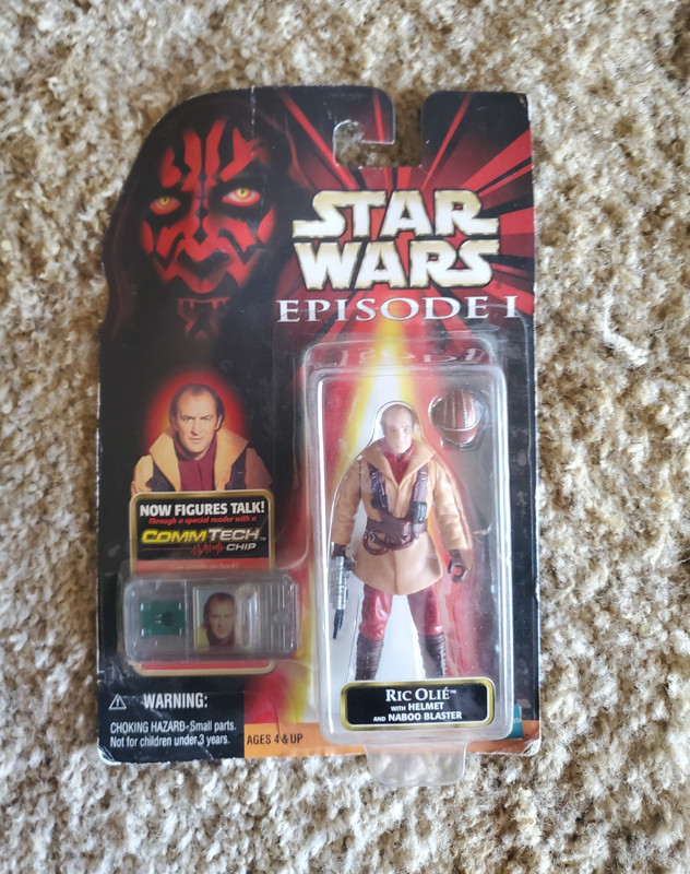 Hasbro Star Wars Episode I CommTech Ric Olié Action Figure w/ CommTech Chip 1998