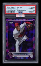 2022 Topps Chrome Sapphire Edition Shohei Ohtani #660 Purple PSA 10