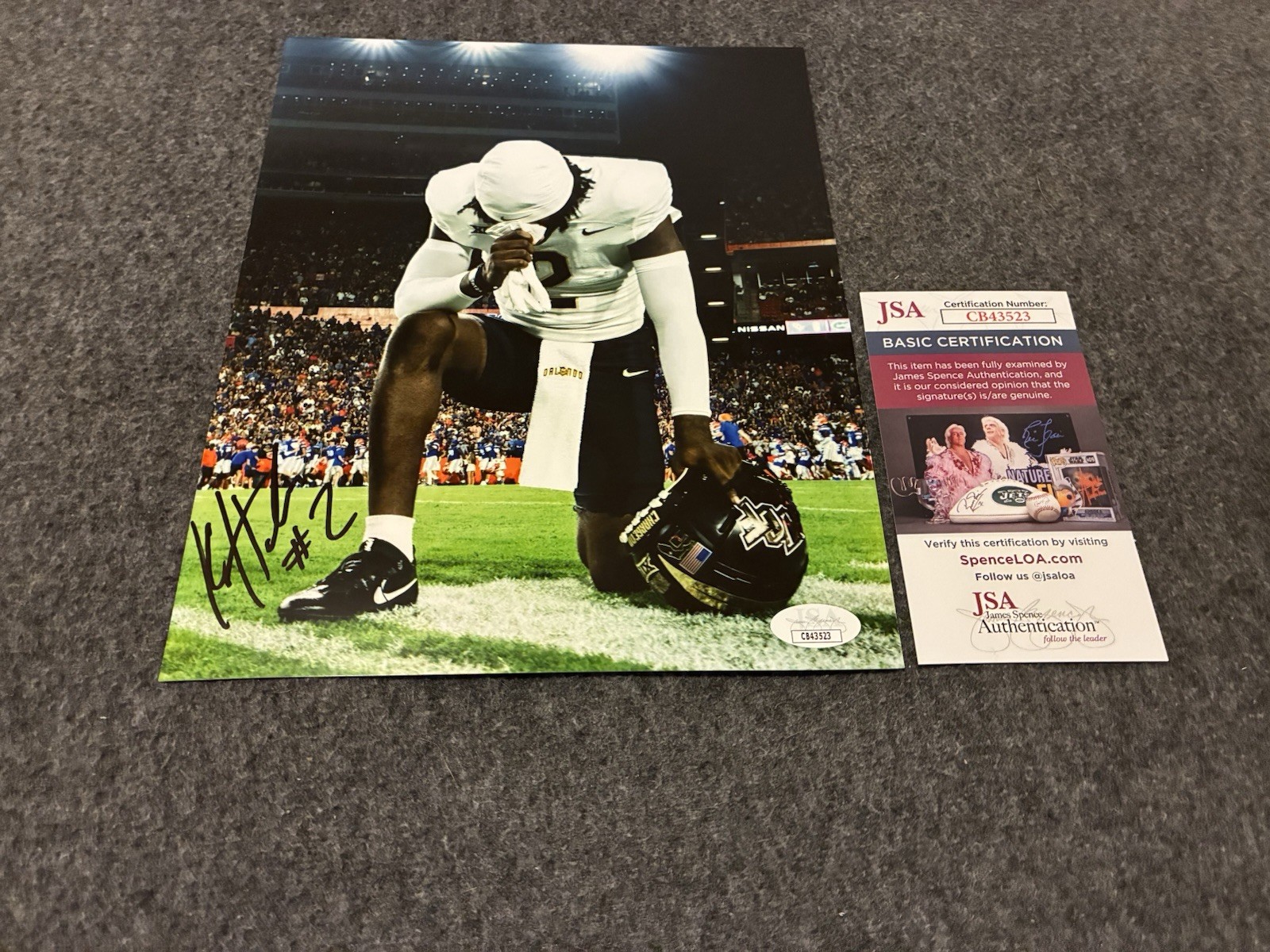 Kobe Hudson Autographed Signed UCF Knights 8x10 Photo Jsa Coa University Of Central Florida 