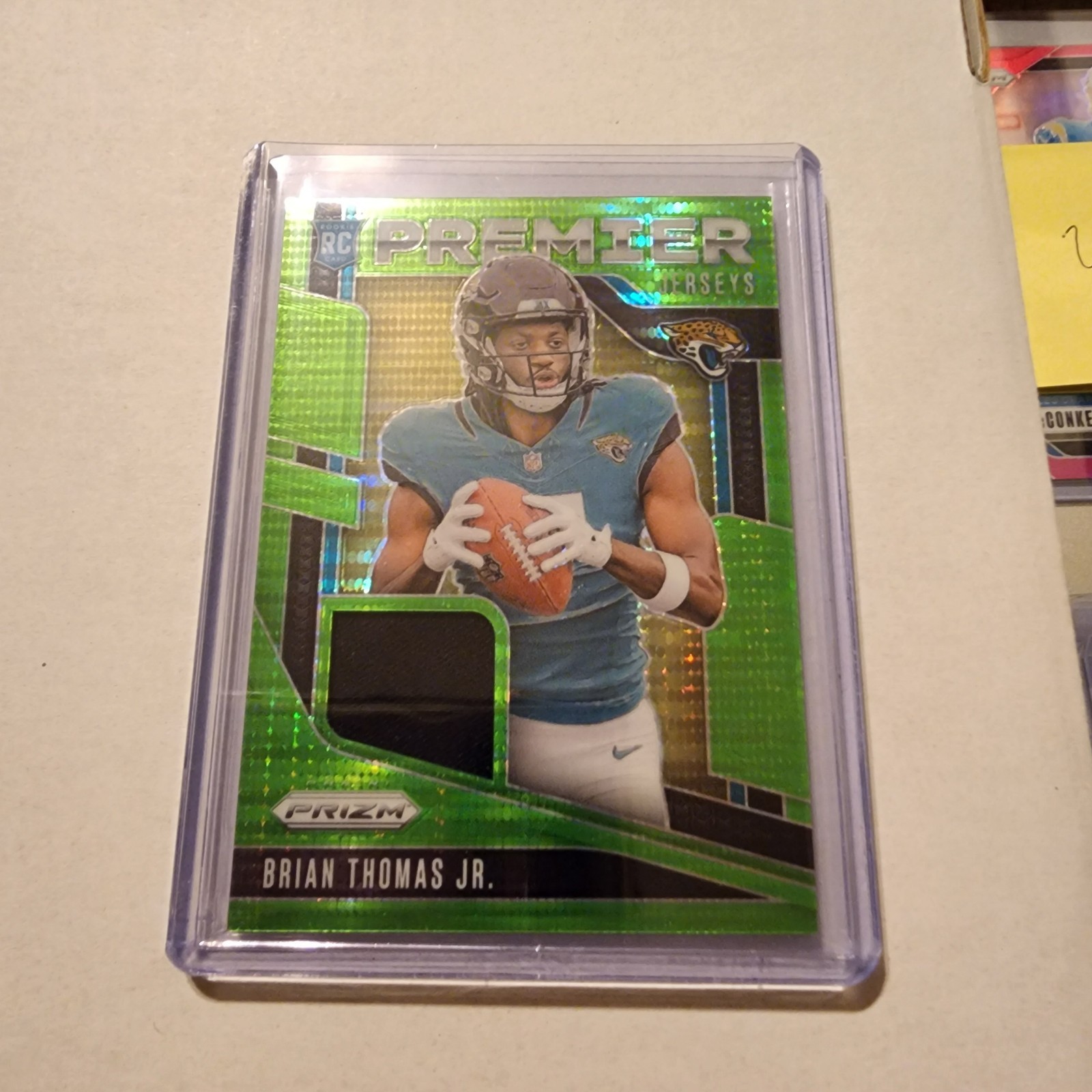 2024 Prizm Brian Thomas Jr. Premier Jerseys Neon Green Pulsar (RC) #PJ-BTJ