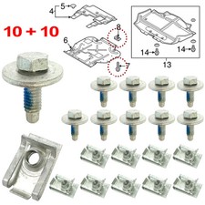 10pc Universal Under Engine Undertray Clips Splash Shield Fender Liner Retainer