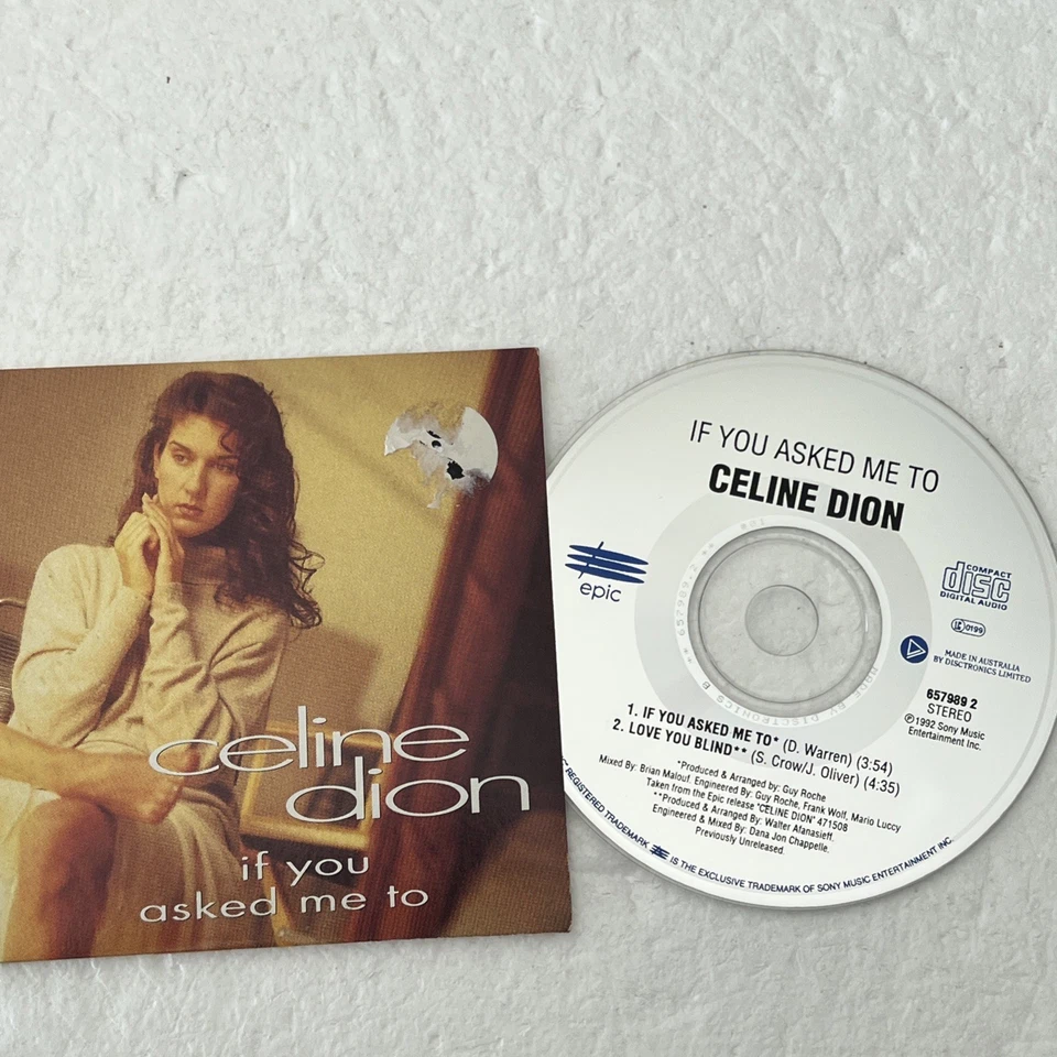 Celine Dion CD Single Rare If You Asked Me To 90s Pop Music Australian Edition - Image 3 of 4