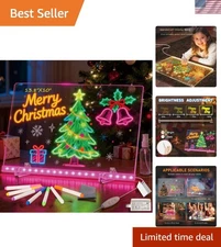 LED Drawing Board, 2026 New LED Note Board with 7 Colors &  4 Modes