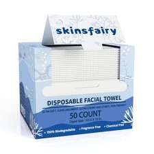 Disposable Towels, Ultra Soft Biodegradable Dry , 50 Count 10x10'' Large Towe...