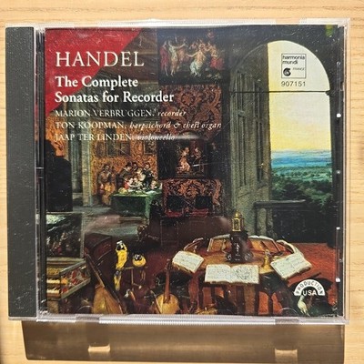 Handel: The Complete Sontatas for Recorder CD Verbruggen/Koopman