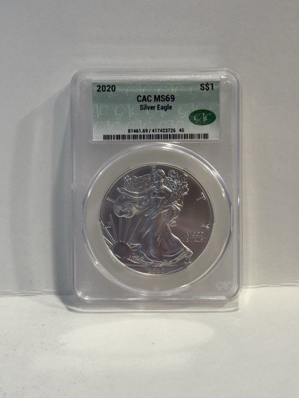 2020 American Silver Eagle MS69 CAC CACg